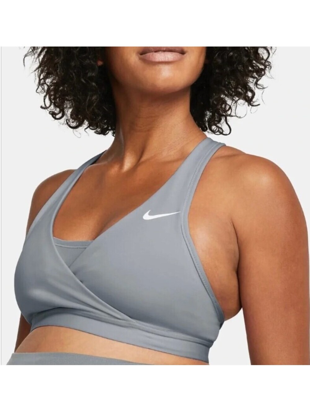 Nike Women's Swoosh Maternity Nursing Medium-Support Padded Bra BLUE/BLACK
